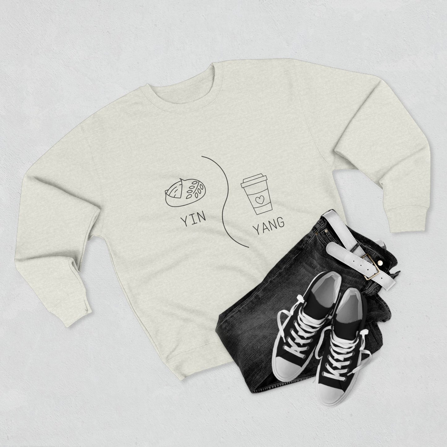 Crewneck Sweatshirt | Fresh loaf, hot coffee, cozy crewneck.