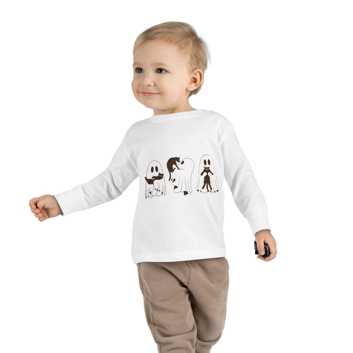 Kids Long Sleeve Tee | 👻🐾 A comfy must-have for spooky season