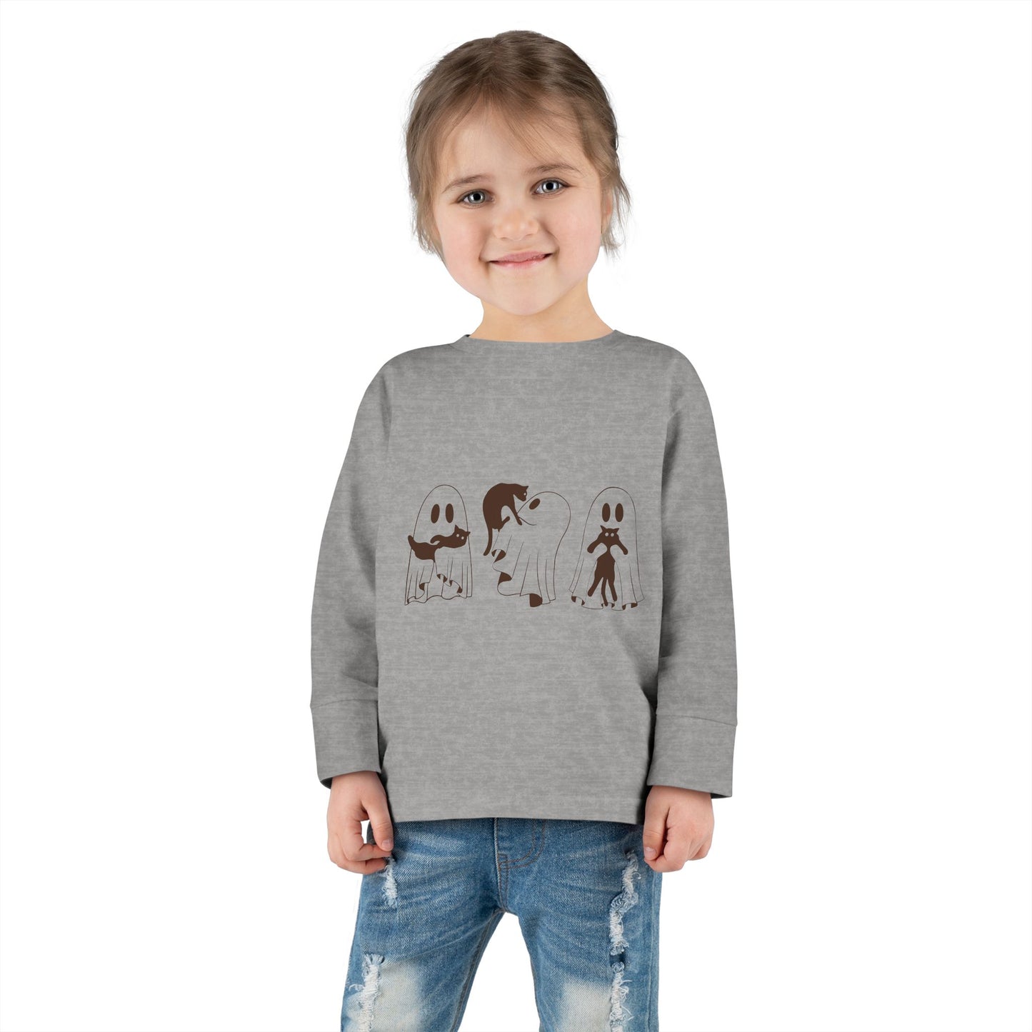 Kids Long Sleeve Tee | 👻🐾 A comfy must-have for spooky season