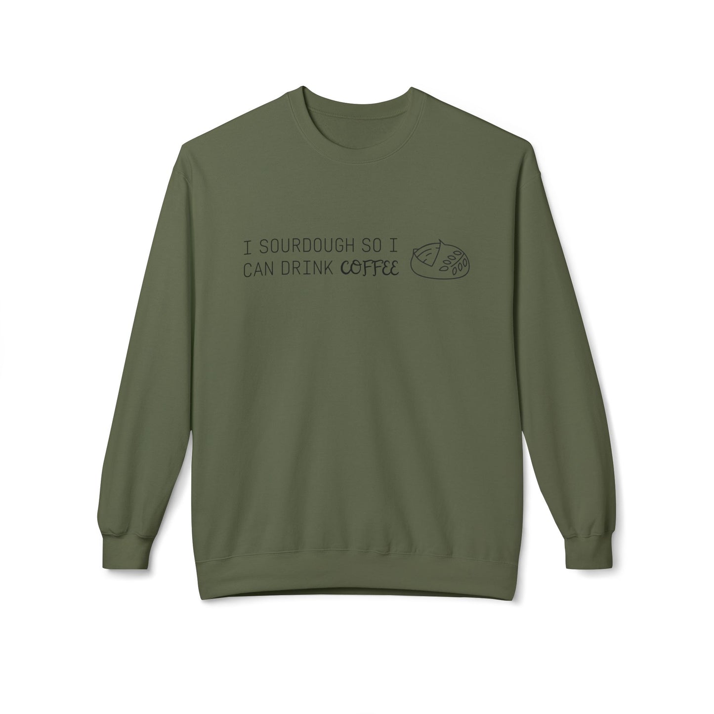 Crewneck Sweatshirt | ☕🍞 The circle of life: Coffee fuels sourdough, sourdough deserves coffee.