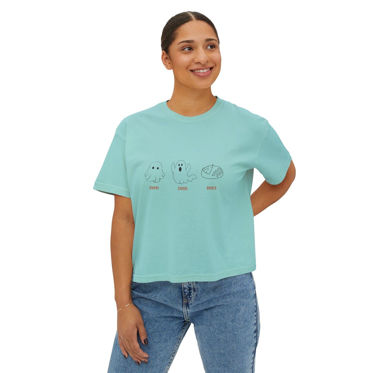 Women's Boxy Tee | Boxy, cozy, and baked with a side of boo.