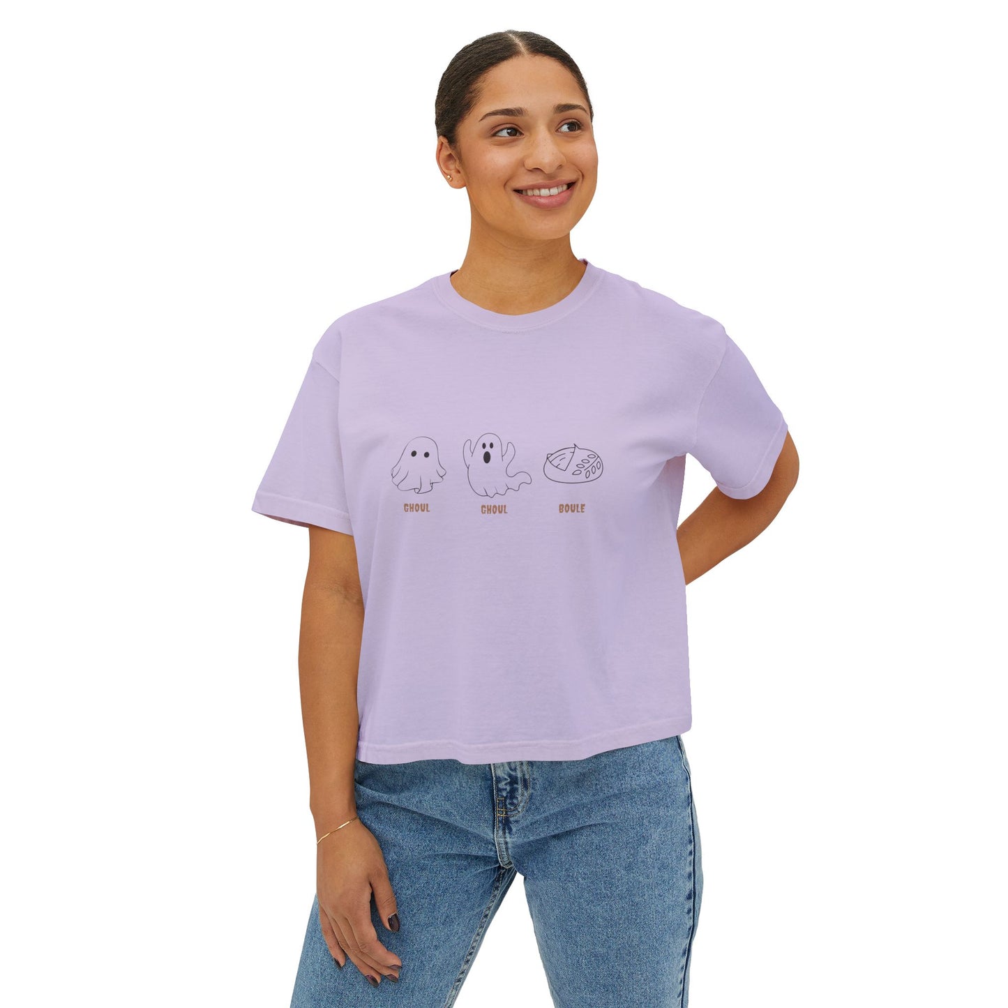 Women's Boxy Tee | Boxy, cozy, and baked with a side of boo.