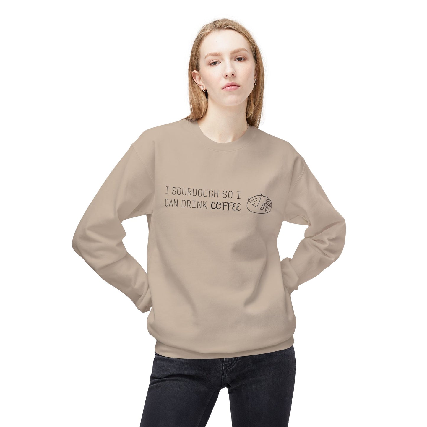 Crewneck Sweatshirt | ☕🍞 The circle of life: Coffee fuels sourdough, sourdough deserves coffee.