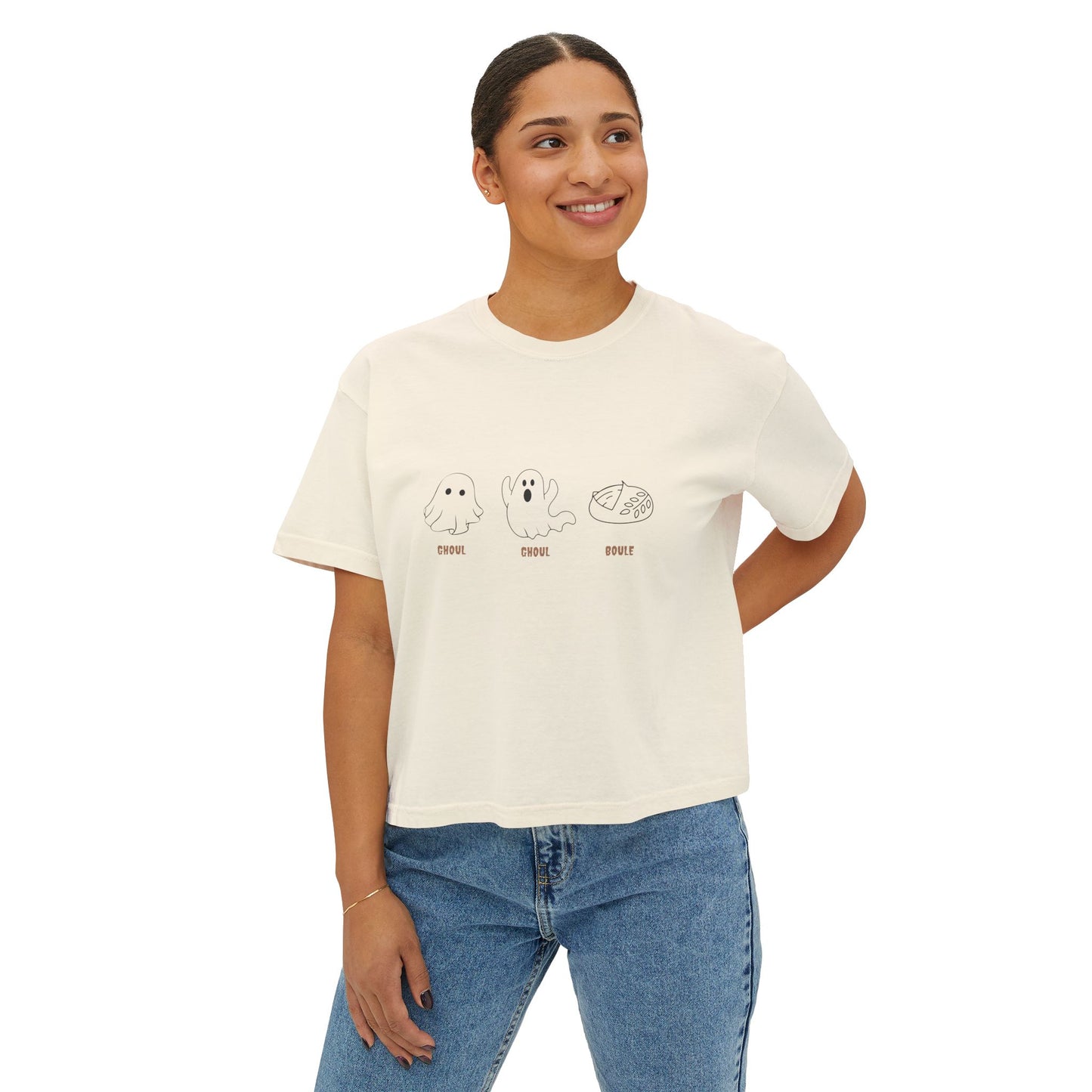 Women's Boxy Tee | Boxy, cozy, and baked with a side of boo.