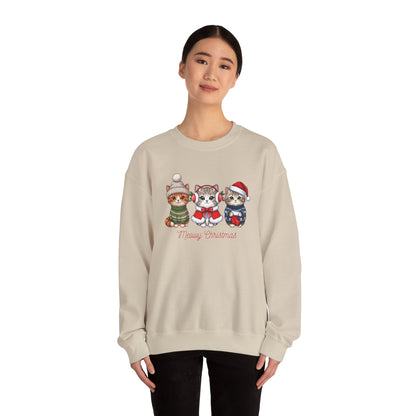Christmas Kittens Sweatshirt — Merry Christmas Cute Cat Holiday Crewneck