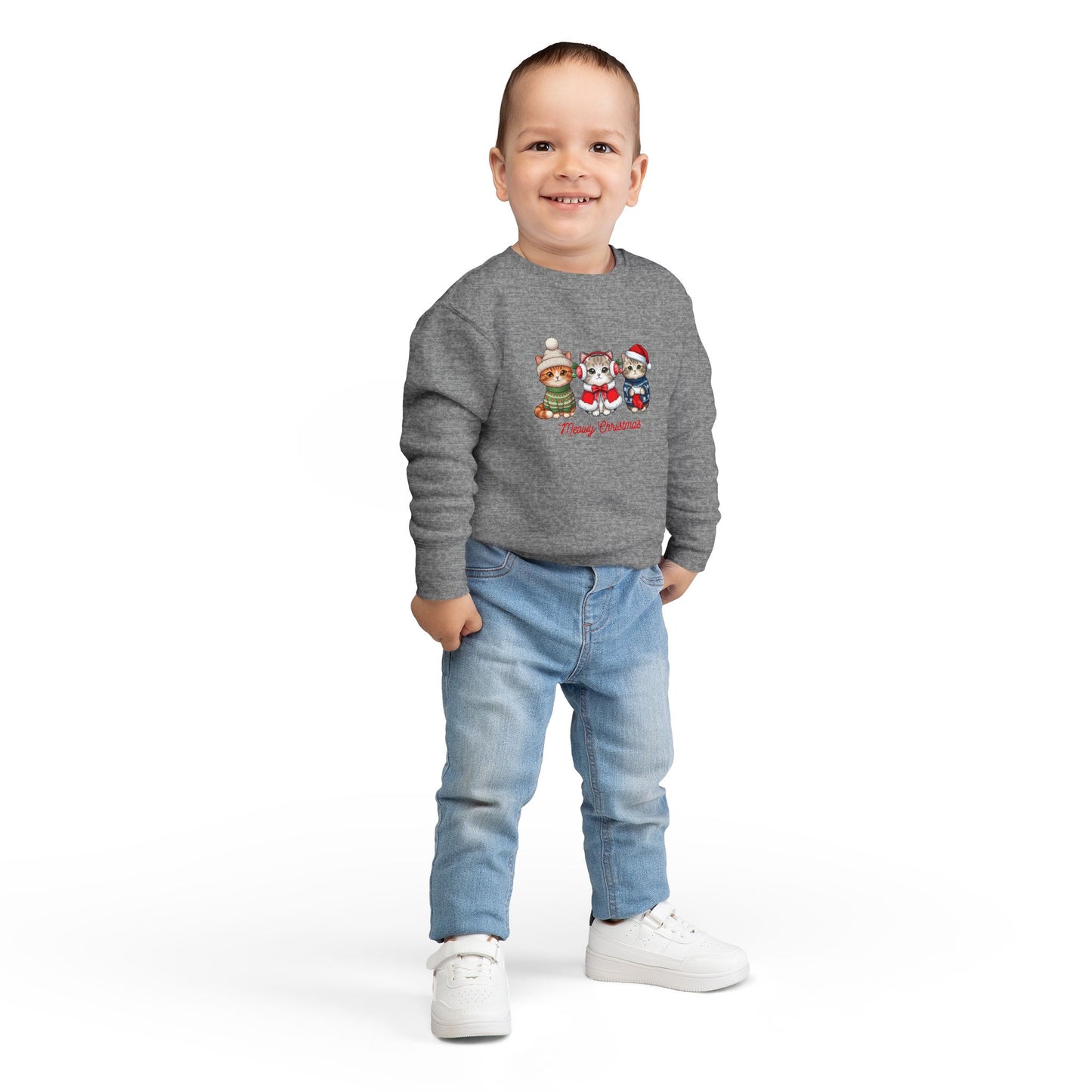 Children’ Sweatshirt — Adorable Holiday Kittens with Funny Christmas Pun