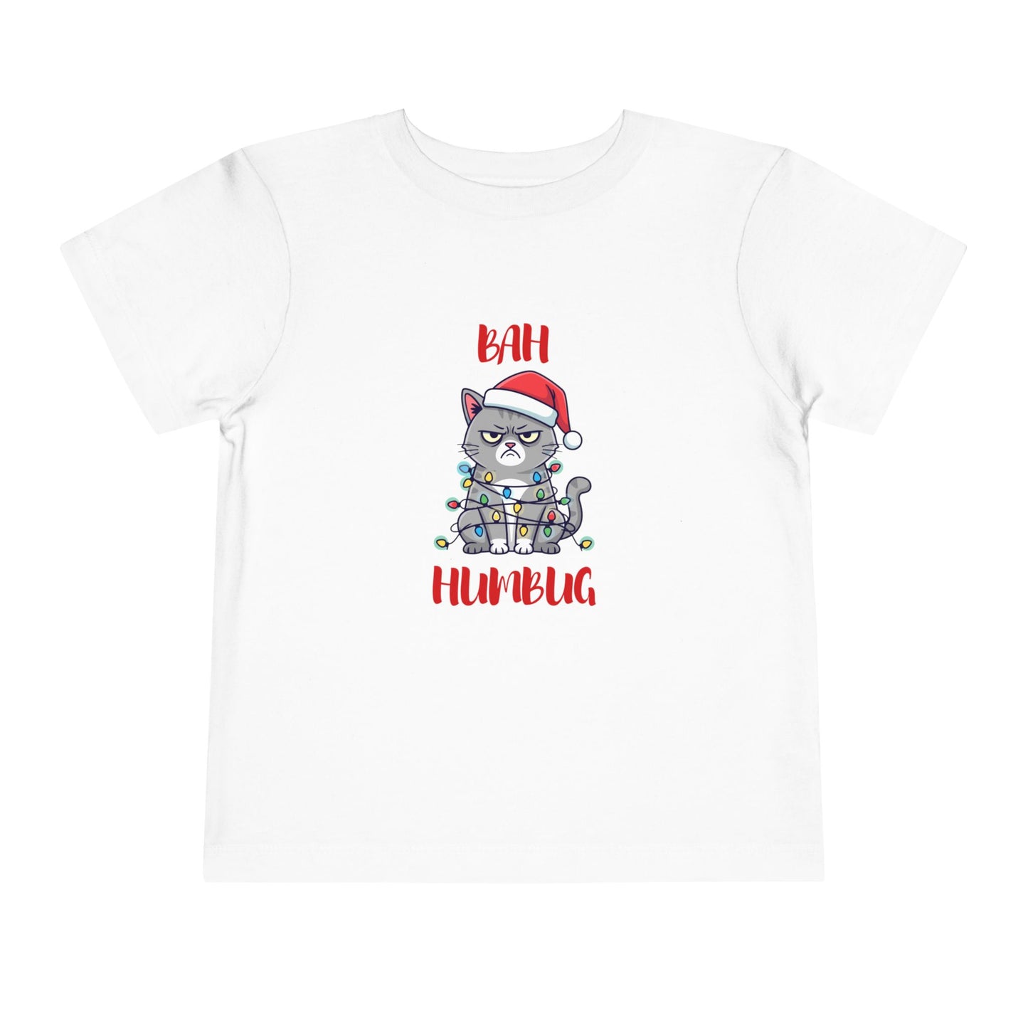 Toddler Tee — "Bah Humbug" Grumpy Cat Christmas Shirt