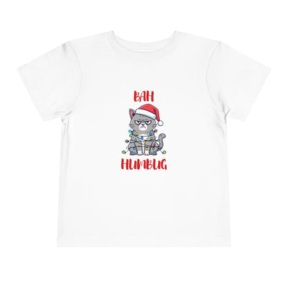Toddler Tee — "Bah Humbug" Grumpy Cat Christmas Shirt