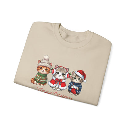 Christmas Kittens Sweatshirt — Merry Christmas Cute Cat Holiday Crewneck