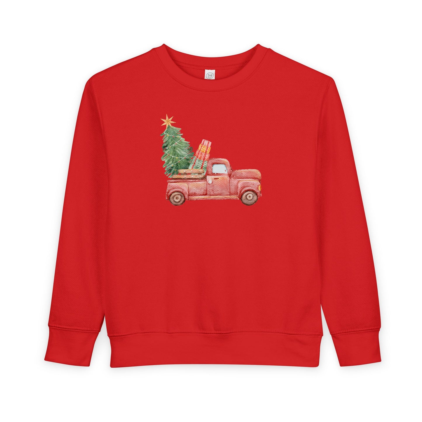 Kids Toddler Sweatshirt — Nostalgic Truck with Christmas Tree