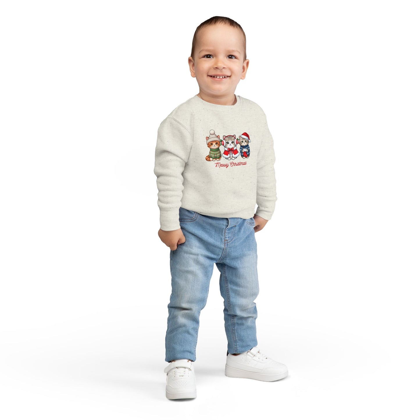 Children’ Sweatshirt — Adorable Holiday Kittens with Funny Christmas Pun