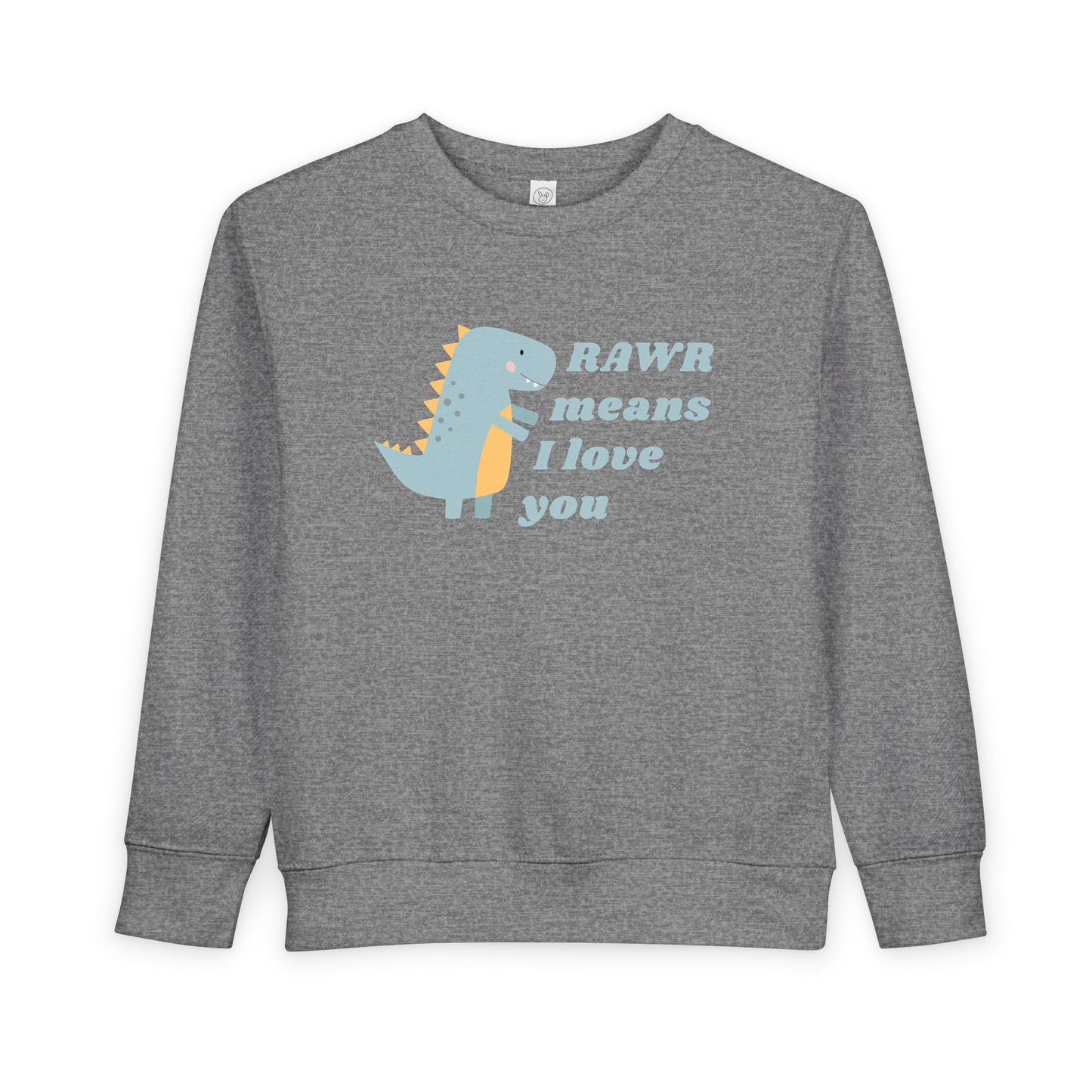 Dino "RAWR means I love you" Valentine Crewneck for Kids
