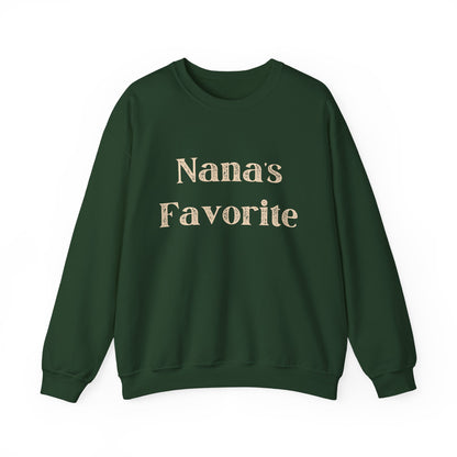Nana's Favorite Crewneck Sweatshirt — Cozy Grandma Gift