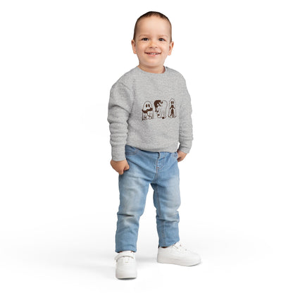 Kids Crewneck Sweatshirt | Too cute to spook 👻🐾
