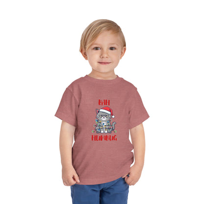 Toddler Tee — "Bah Humbug" Grumpy Cat Christmas Shirt
