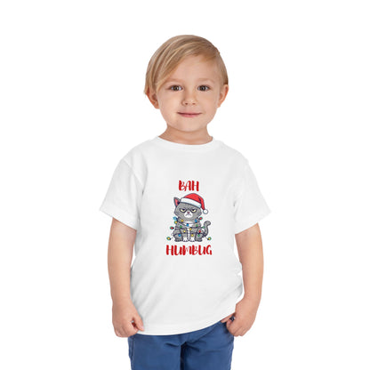 Toddler Tee — "Bah Humbug" Grumpy Cat Christmas Shirt
