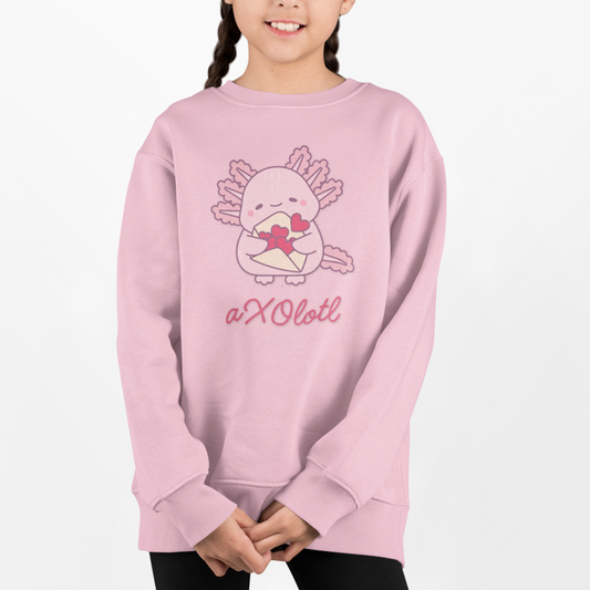 Axolotl XO Valentine's Child Sweatshirt 2T-7