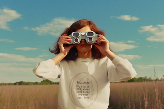 Sourdough Recipe Crewneck Sweatshirt — Minimal Baker’s Formula Design