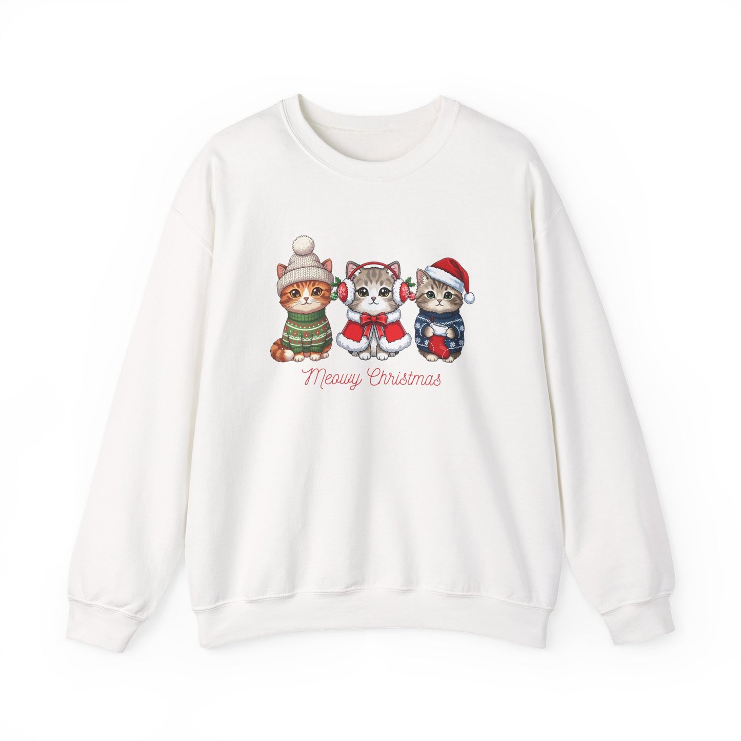 Christmas Kittens Sweatshirt — Merry Christmas Cute Cat Holiday Crewneck