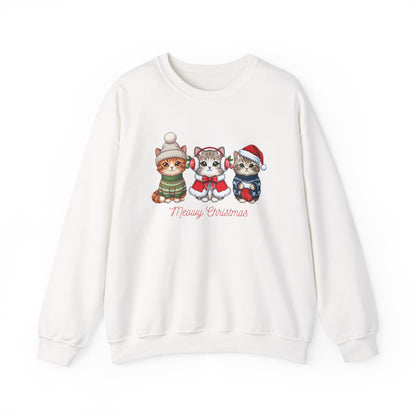 Christmas Kittens Sweatshirt — Merry Christmas Cute Cat Holiday Crewneck