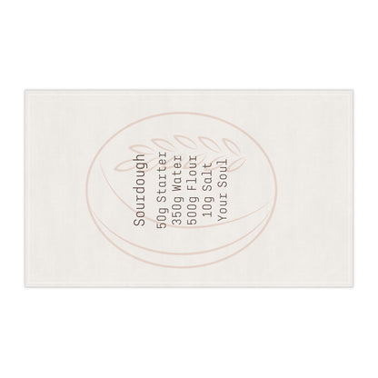 Sourdough Recipe Cotton Tea Towel — 50g Starter Baking Kitchen Towel