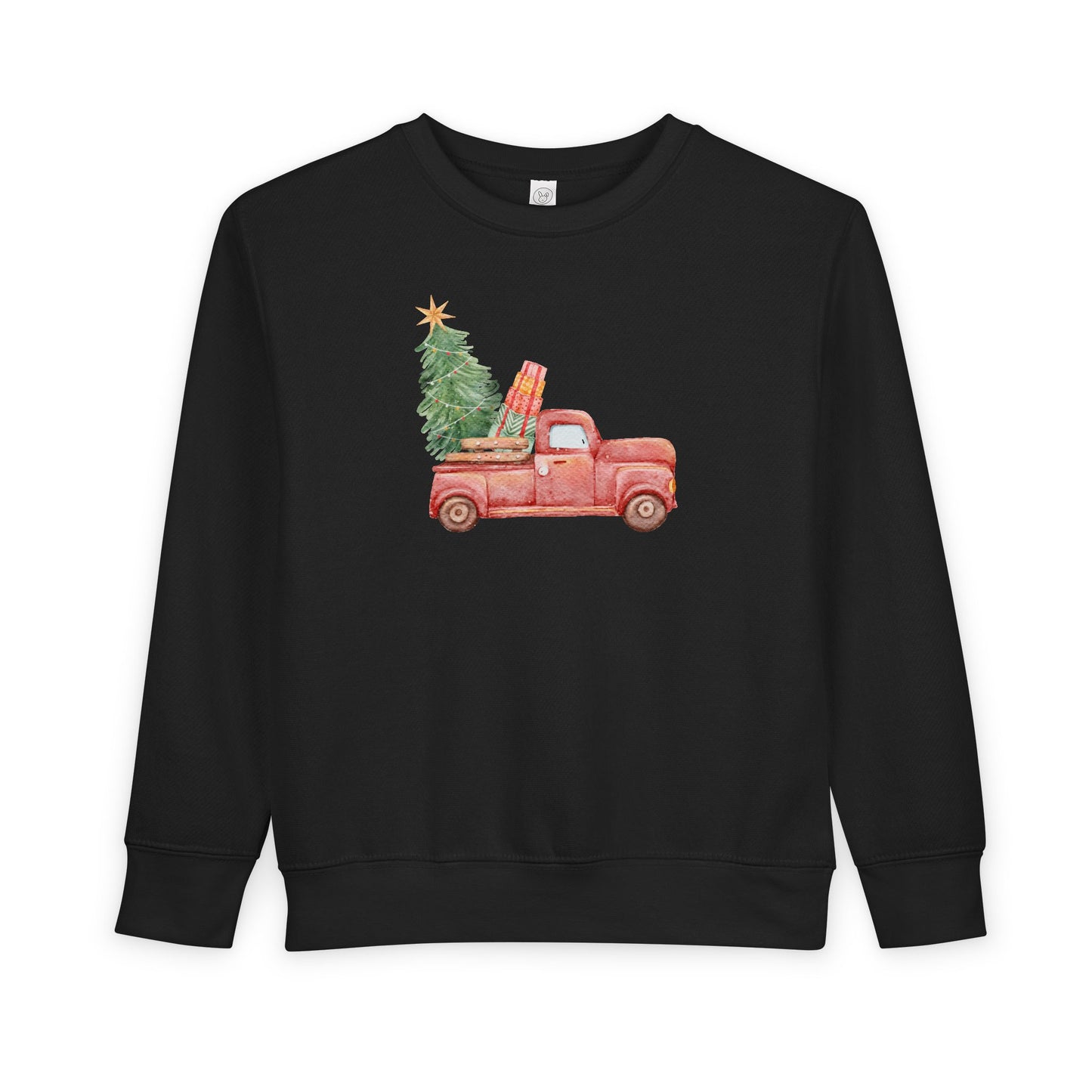 Kids Toddler Sweatshirt — Nostalgic Truck with Christmas Tree