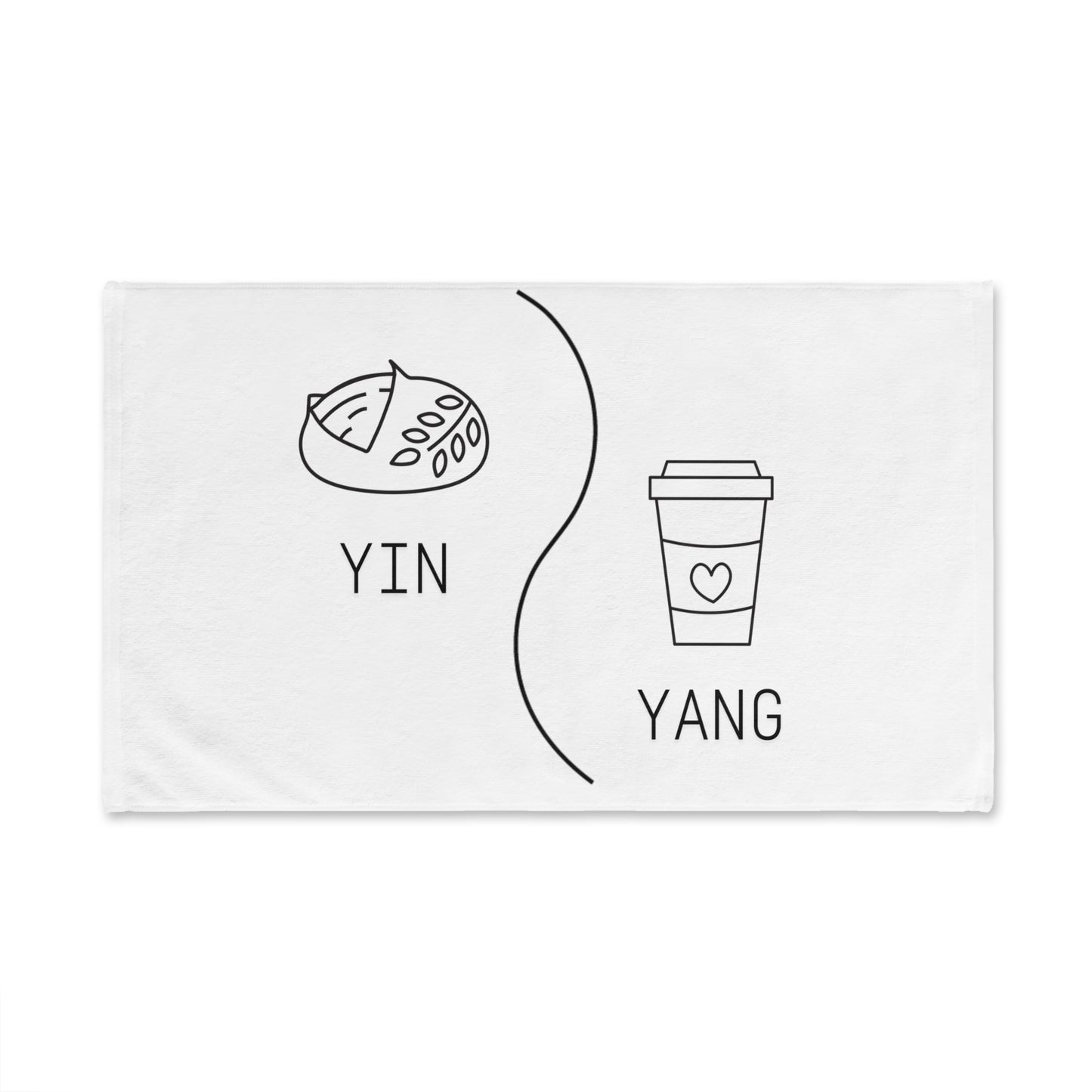 Yin Yang Sourdough & Coffee Hand Towel — Cute Minimalist Kitchen Towel