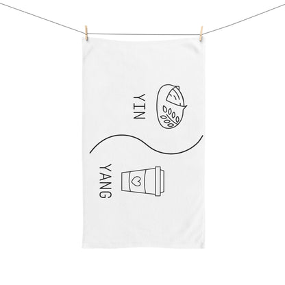 Yin Yang Sourdough & Coffee Hand Towel — Cute Minimalist Kitchen Towel