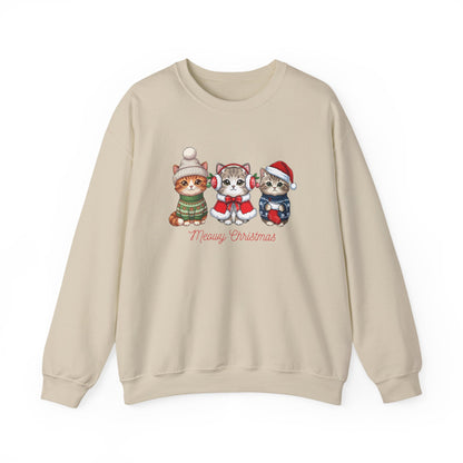 Christmas Kittens Sweatshirt — Merry Christmas Cute Cat Holiday Crewneck