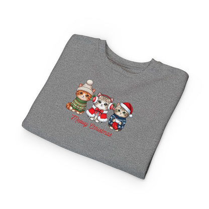 Children’ Sweatshirt — Adorable Holiday Kittens with Funny Christmas Pun