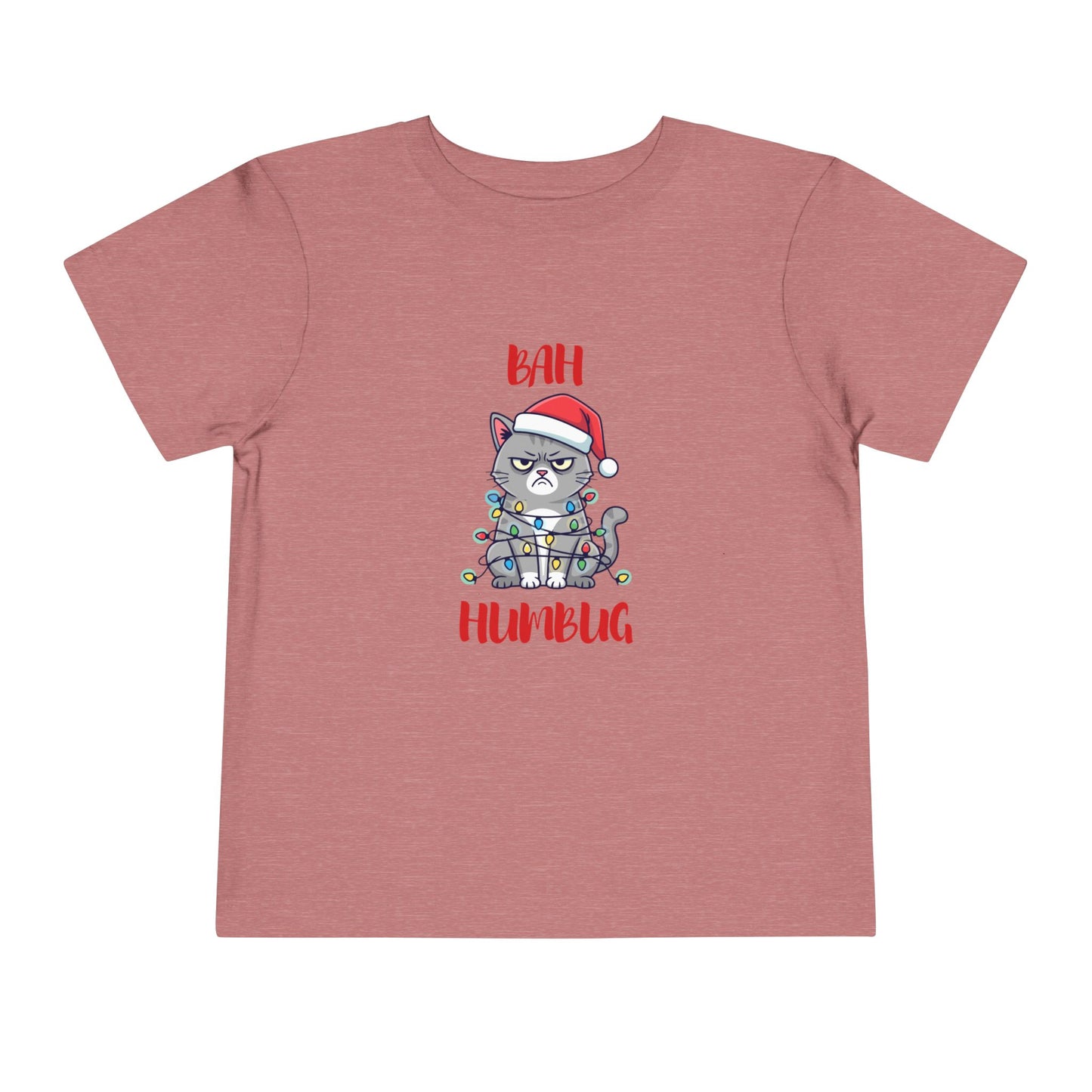 Toddler Tee — "Bah Humbug" Grumpy Cat Christmas Shirt