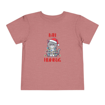 Toddler Tee — "Bah Humbug" Grumpy Cat Christmas Shirt
