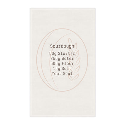 Sourdough Recipe Cotton Tea Towel — 50g Starter Baking Kitchen Towel