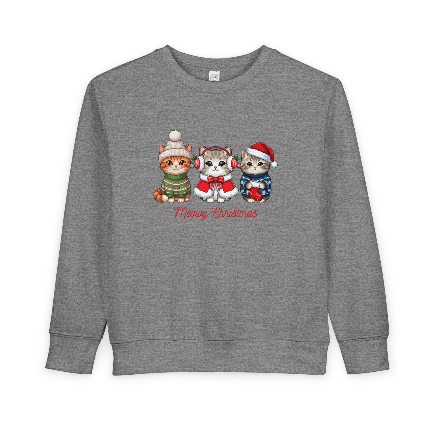 Children’ Sweatshirt — Adorable Holiday Kittens with Funny Christmas Pun
