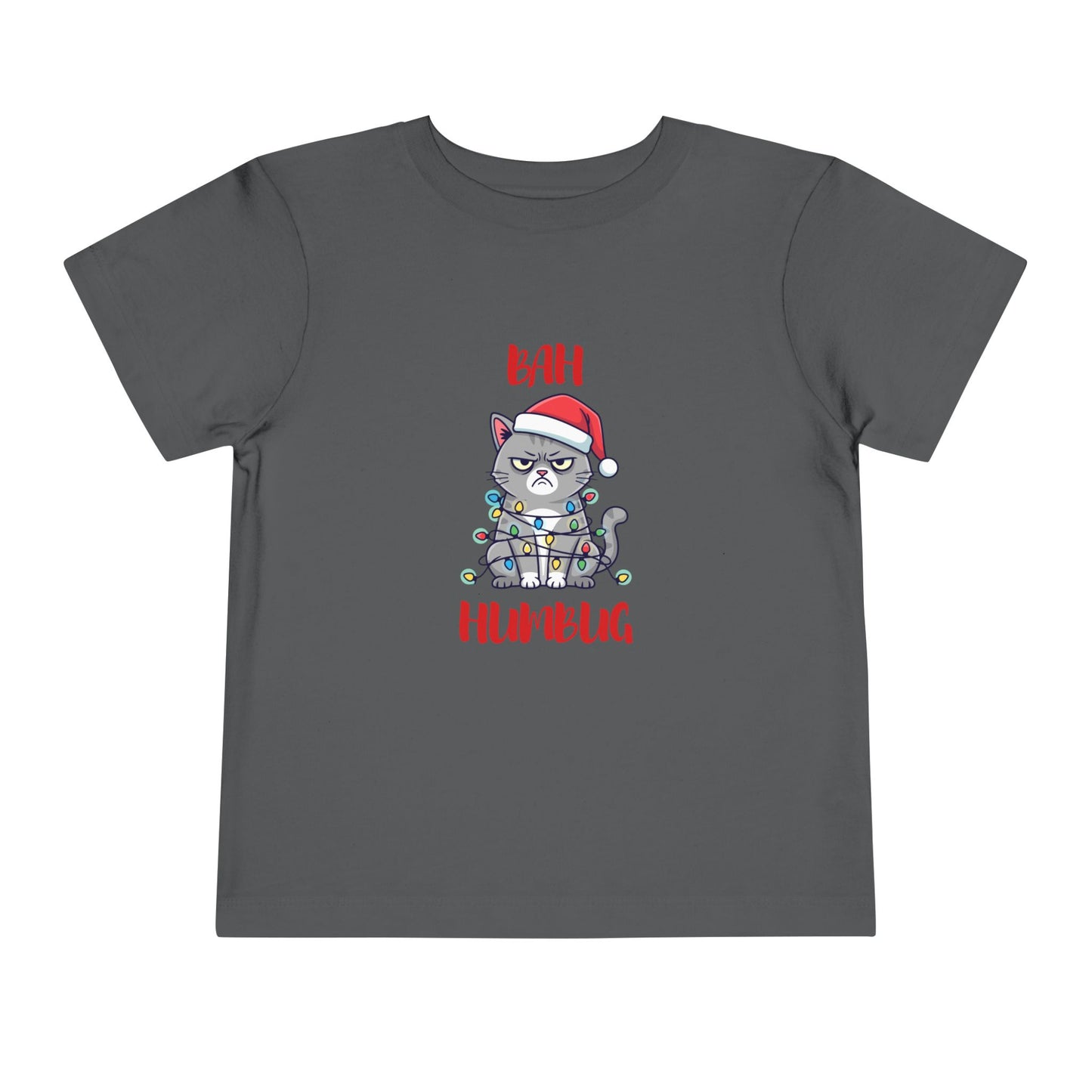 Toddler Tee — "Bah Humbug" Grumpy Cat Christmas Shirt