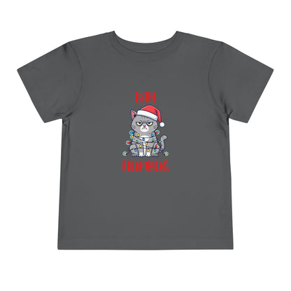 Toddler Tee — "Bah Humbug" Grumpy Cat Christmas Shirt