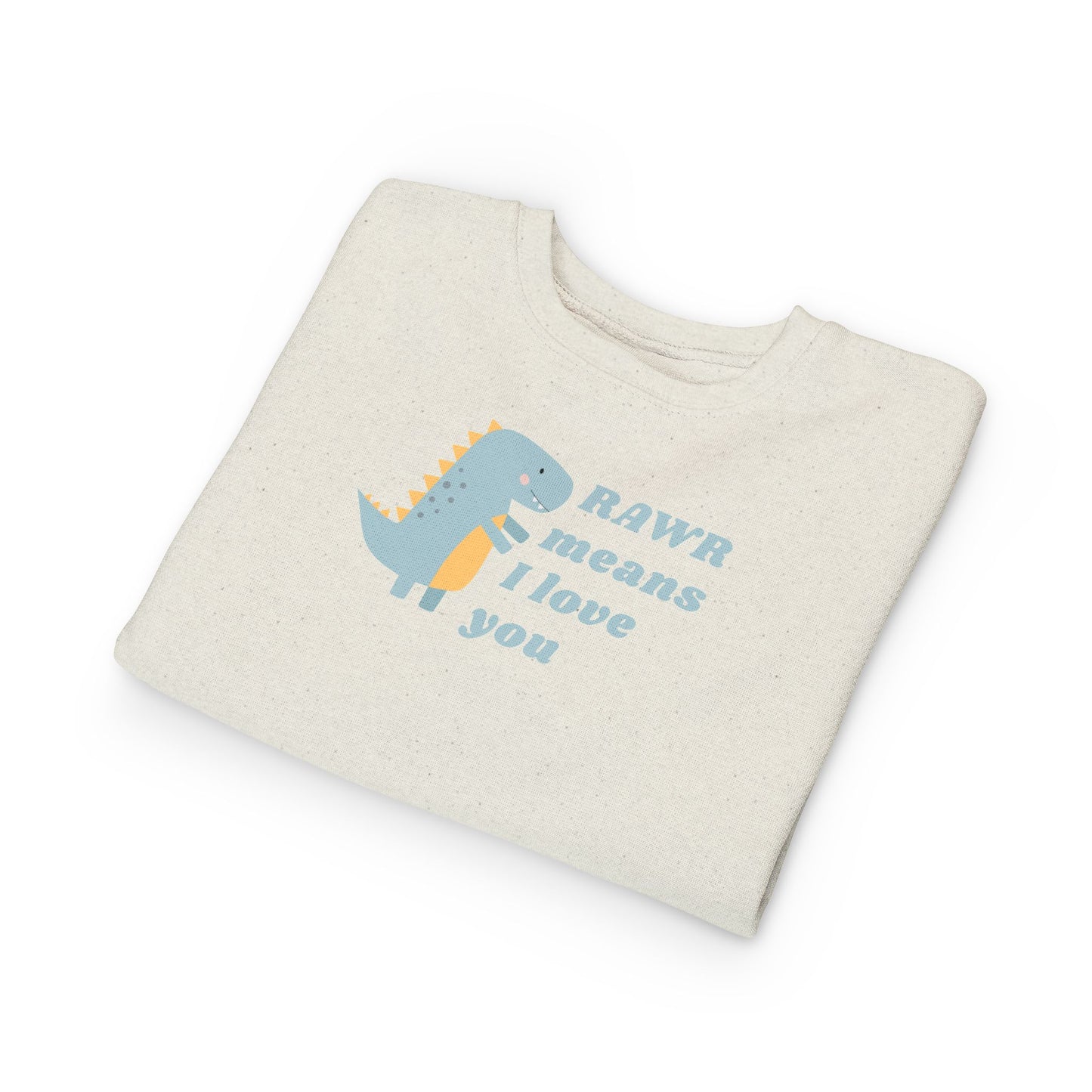 Dino "RAWR means I love you" Valentine Crewneck for Kids