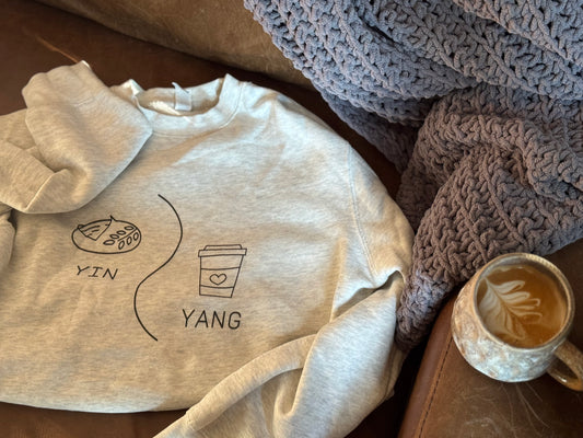 Crewneck Sweatshirt | Fresh loaf, hot coffee, cozy crewneck.